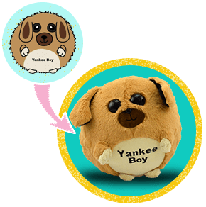 beige dog with brown nose stuffed animal