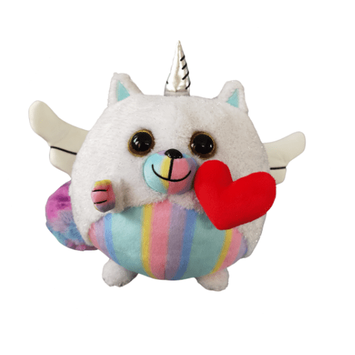 woman holding waggables plush